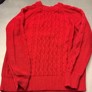 GAP maternity. Size s. Women's Red Cable Knit Sweater
